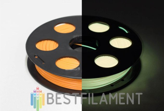 Пластик для 3D-принтеров, Bestfilament, PLA светящийся в темноте, лимонный